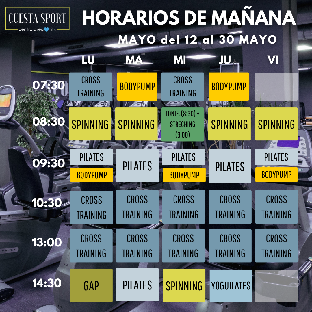 Cuesta Sport clases 12 al 30 de mayo sevilla